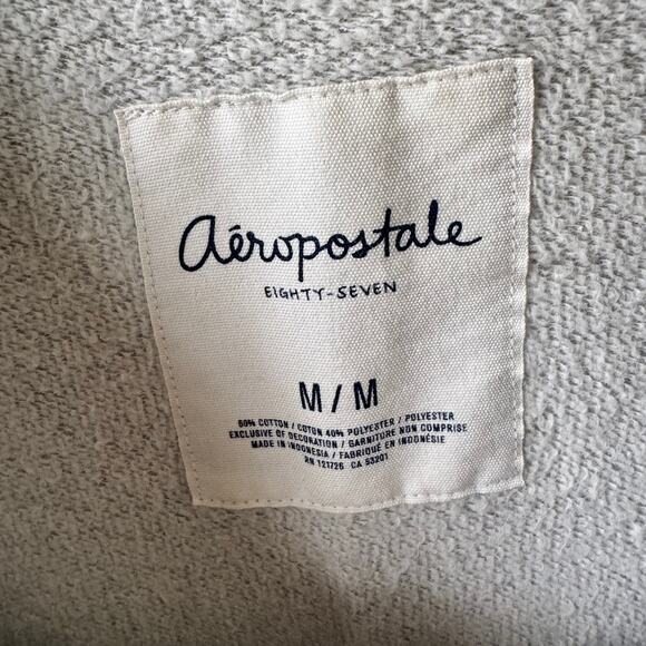 Aeropostale Sweatshirt Women M Gray Blue Sequin Tree Boho Fall Casual Athleisure - Picture 5 of 6